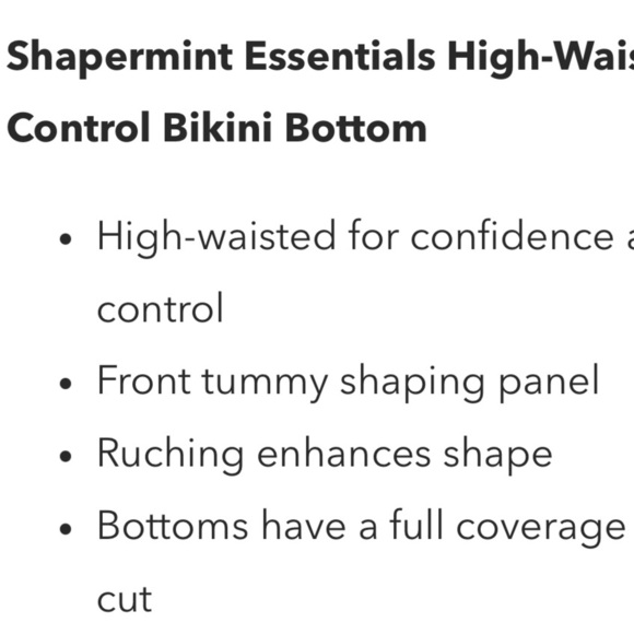 NWT Shapermint (Empetua) Women's Black Ruched Swimsuit Bottoms - Picture 6 of 10